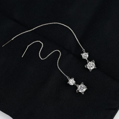 Boucles d'oreilles pendantes Femme en Alliage argent plaque or - Ref 3097905