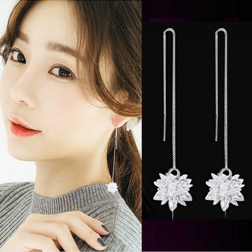 Boucles d'oreilles pendantes Femme Argentée - Ref 3097910