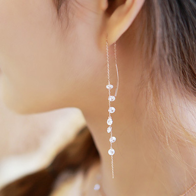 Boucles d'oreilles pendantes Femme Argentée - Ref 3097914
