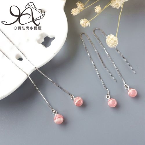 Boucles d'oreilles pendantes Femme en Cristal naturel pierre semi-precieuse - Ref 3097921
