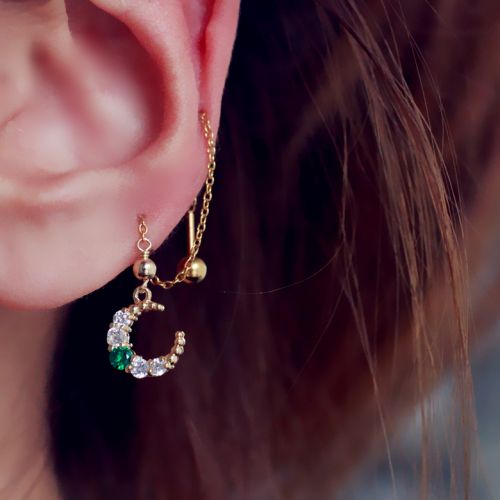 Boucles d'oreilles pendantes Femme en Zircone synthetique strass - Ref 3097924