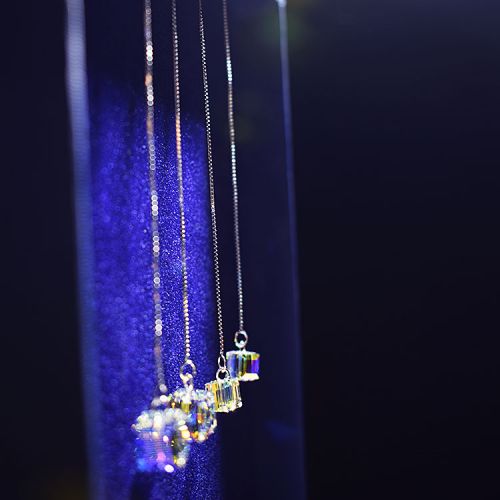 Boucles d'oreilles pendantes en Cristal artificiel - Ref 3097949