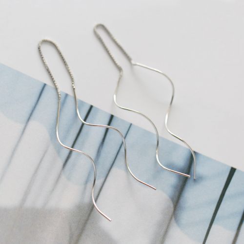 Boucles d'oreilles pendantes Femme CHICLIFE Argentée - Ref 3097956