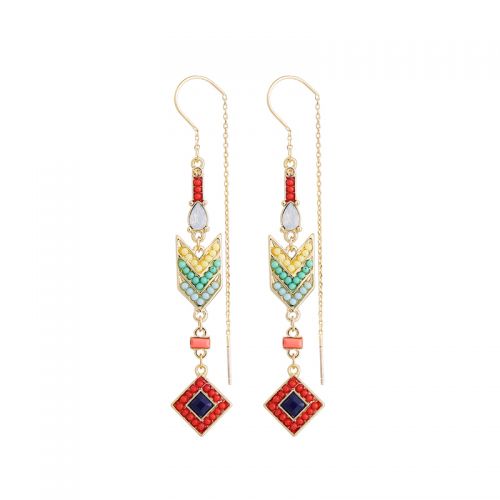 Boucles d'oreilles pendantes Femme KISSME en Alliage argent plaque or - Ref 3097990