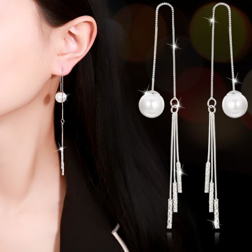 Boucles d'oreilles pendantes Femme Argentée - Ref 3097993