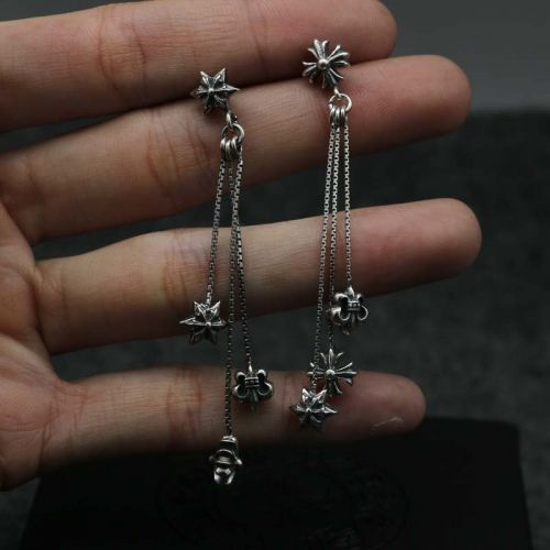 Boucles d'oreilles pendantes Couple Argentée - Ref 3097999