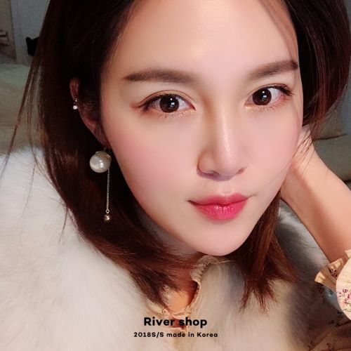 Boucles d'oreilles pendantes en Matiere mixte - Ref 3098012