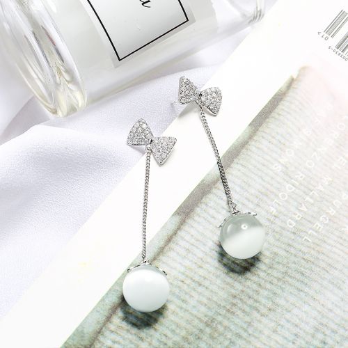 Boucles d'oreilles pendantes Femme en Zircone synthetique strass - Ref 3098014