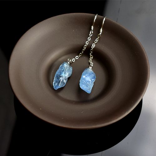 Boucles d'oreilles pendantes Femme en Cristal naturel pierre semi-precieuse - Ref 3098017