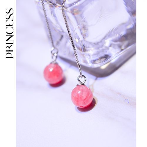 Boucles d'oreilles pendantes Femme en Cristal naturel pierre semi-precieuse - Ref 3098026