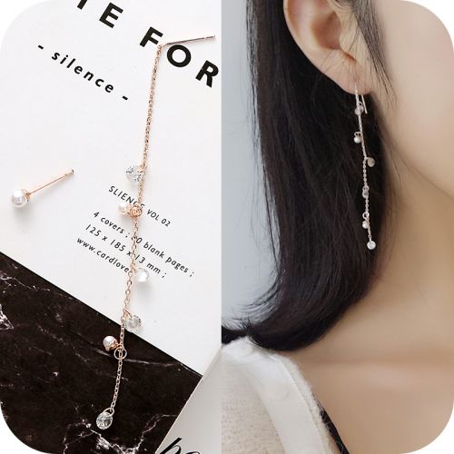 Boucles d'oreilles pendantes Femme en Alliage argent plaque or - Ref 3098028