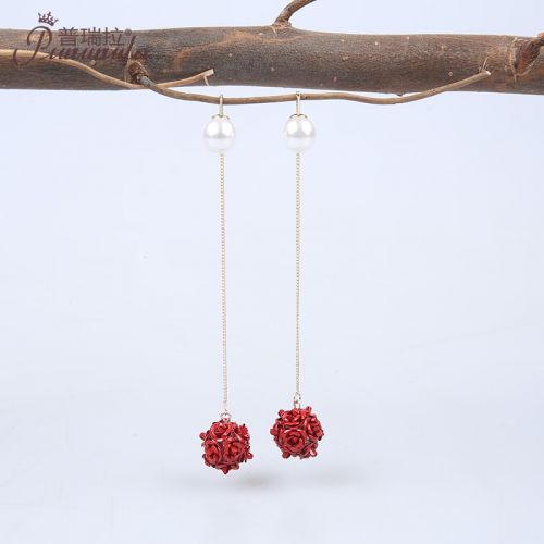 Boucles d'oreilles pendantes Femme en Alliage argent plaque or - Ref 3098029
