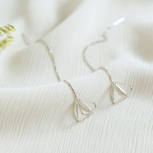Boucles d'oreilles pendantes Femme Argentée - Ref 3098035