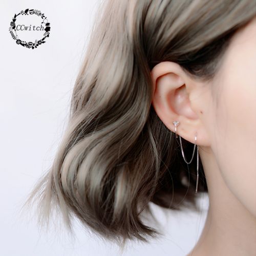 Boucles d'oreilles pendantes Femme Argentée - Ref 3098038