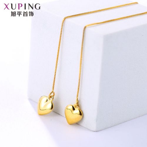 Boucles d'oreilles pendantes Femme en Alliage argent plaque or - Ref 3098039