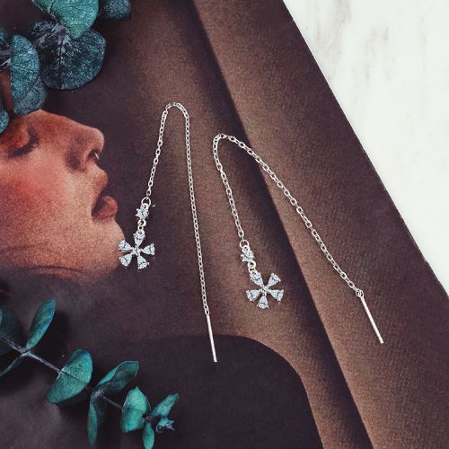 Boucles d'oreilles pendantes Femme KELLY LIMITED Argentée - Ref 3098058