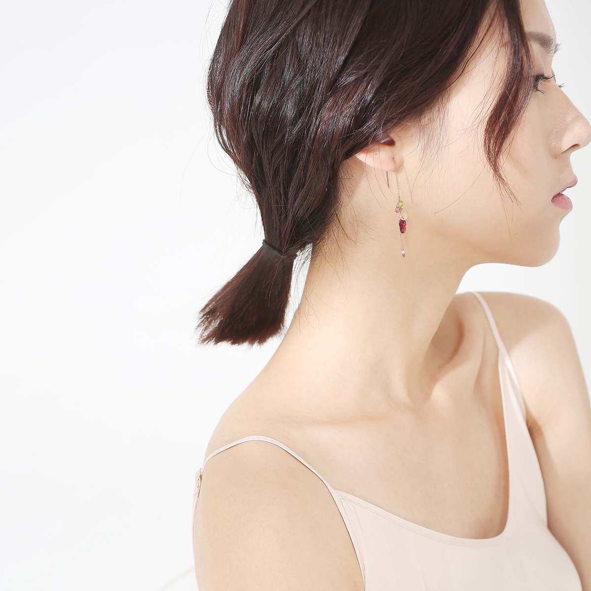 Boucles d'oreilles pendantes Femme TERRA en Cristal naturel pierre semi-precieuse - Ref 3098127