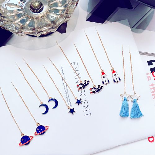 Boucles d'oreilles pendantes Femme en Alliage argent plaque or - Ref 3098132