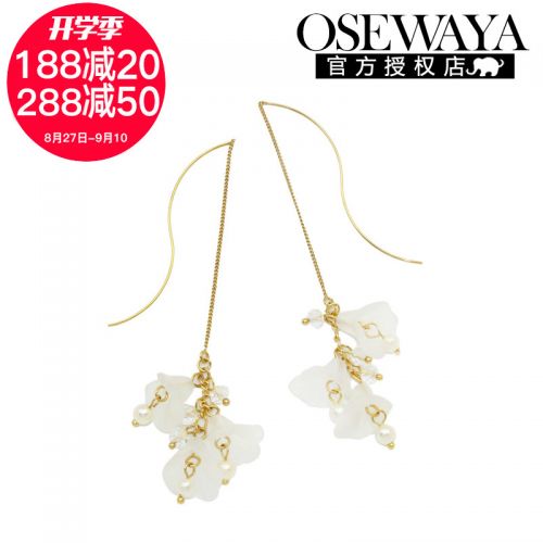 Boucles d'oreilles pendantes Femme OSEWAYA en Alliage argent plaque or - Ref 3098198