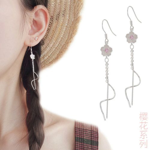 Boucles d'oreilles pendantes Femme en Alliage argent plaque or - Ref 3098225