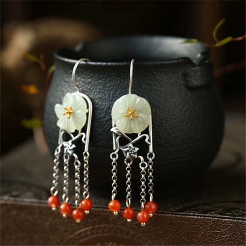 Boucles d'oreilles pendantes Femme Argentée - Ref 3098236