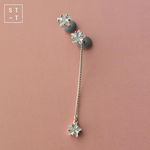 Boucles d'oreilles pendantes Femme Argentée - Ref 3098239