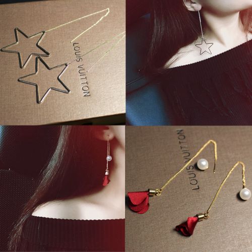 Boucles d'oreilles pendantes Femme en Alliage argent plaque or - Ref 3098251