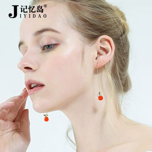 Boucles d'oreilles pendantes Femme en Alliage argent plaque or - Ref 3098260