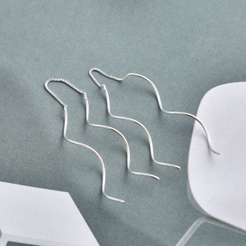 Boucles d'oreilles pendantes Femme Argentée - Ref 3098279
