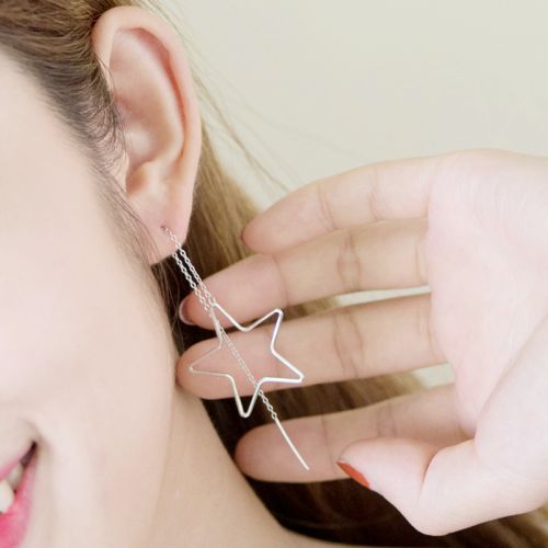 Boucles d'oreilles pendantes Femme Argentée - Ref 3098286