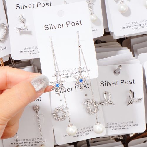 Boucles d'oreilles pendantes Femme en Alliage argent plaque or - Ref 3098306