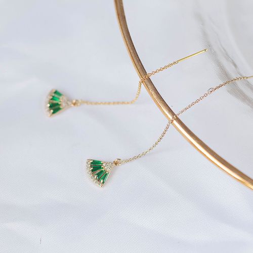 Boucles d'oreilles pendantes Femme en Matiere mixte - Ref 3098318
