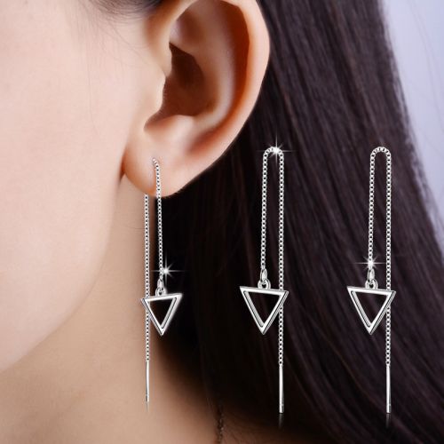 Boucles d'oreilles pendantes Femme Argentée - Ref 3098335