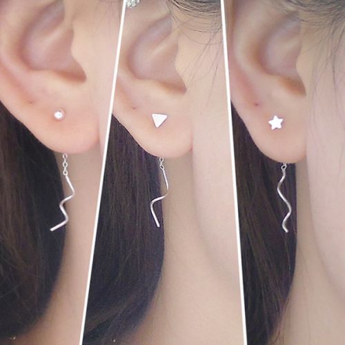Boucles d'oreilles pendantes Femme Argentée - Ref 3098339