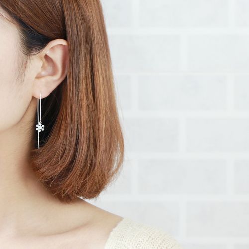 Boucles d'oreilles pendantes Femme Argentée - Ref 3098344