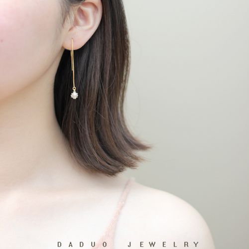 Boucles d'oreilles pendantes Femme en Matiere mixte - Ref 3098346