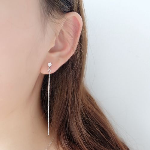Boucles d'oreilles pendantes Femme Argentée - Ref 3098366