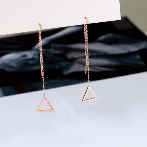 Boucles d'oreilles pendantes Femme en Acier au titane - Ref 3098367