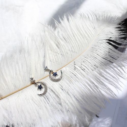 Boucles d'oreilles pendantes en Dentelle - Ref 3098376