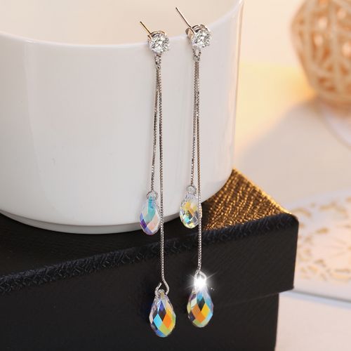 Boucles d'oreilles pendantes Femme LADY en Swarovski Elements - Ref 3098379