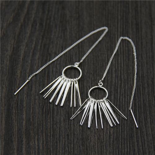 Boucles d'oreilles pendantes Femme Argentée - Ref 3098388