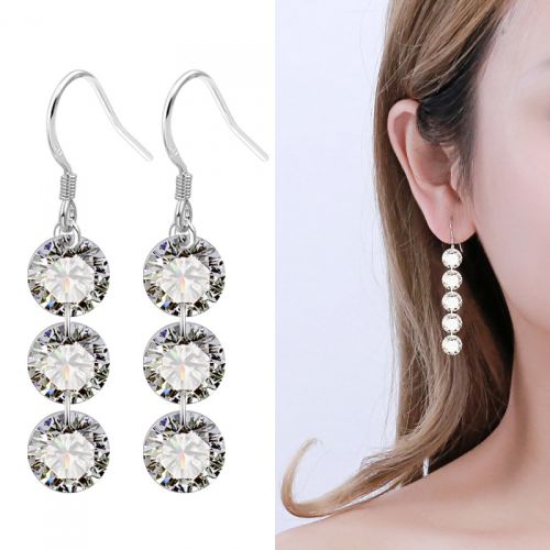 Boucles d'oreilles pendantes Femme Argentée - Ref 3098404