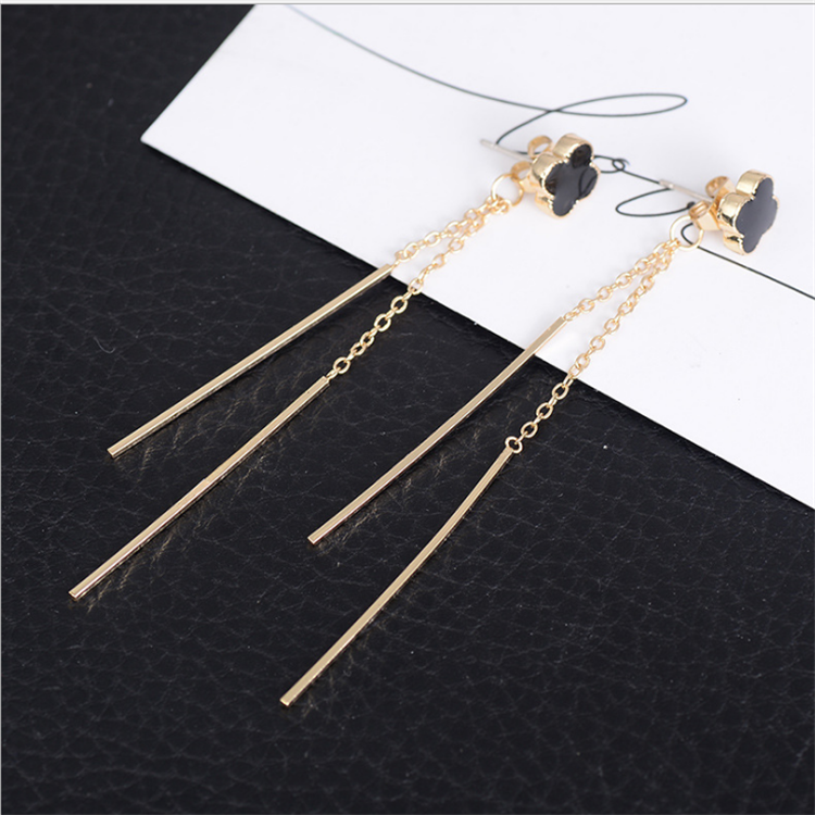 Boucles d'oreilles pendantes en Alliage argent plaque or - Ref 3098419