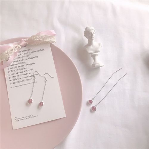 Boucles d'oreilles pendantes Argentée - Ref 3098432