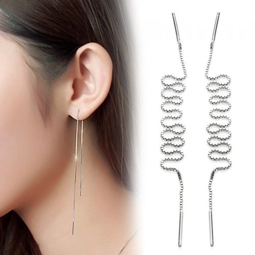 Boucles d'oreilles pendantes Femme Argentée - Ref 3098454