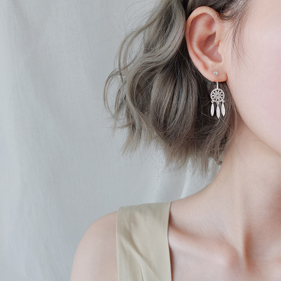 Boucles d'oreilles pendantes Femme Argentée - Ref 3098469