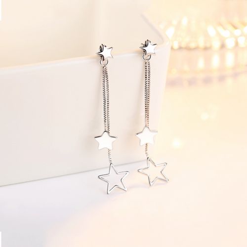 Boucles d'oreilles pendantes Femme Argentée - Ref 3098482
