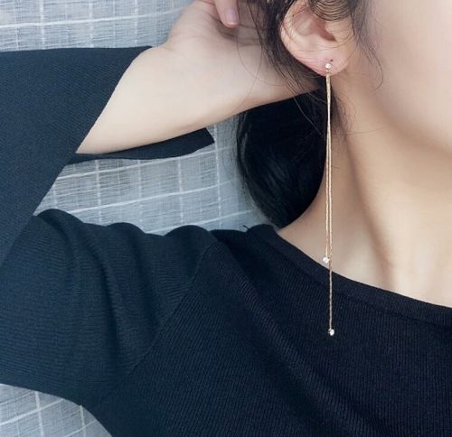 Boucles d'oreilles pendantes Femme MILLE Bijoux EN OR en Alliage argent plaque or - Ref 3098488