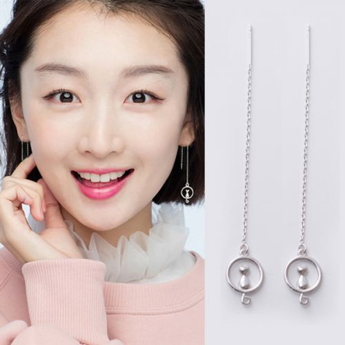 Boucles d'oreilles pendantes Femme Argentée - Ref 3098490
