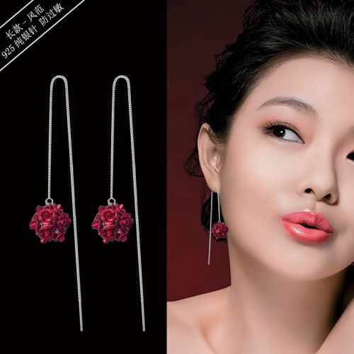 Boucles d'oreilles pendantes Femme en Matiere mixte - Ref 3098492